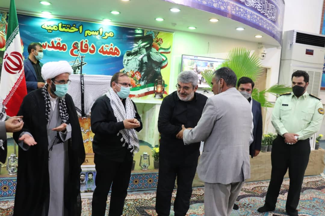 جضور علی حدادی در مراسم تشییع شهید گمنام درشهرستان چهارباغ